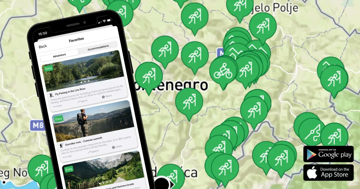 meanderbug's tweet image. NEW FUNCTIONALITY on The Meanderbug App. Now you can mark your favorites for both adventures and accommodations in #Montenegro so you can dream, plan, and travel better. 
Download the app for free today on Google Play or the App Store. 
#TravelMakesUs #familytravel