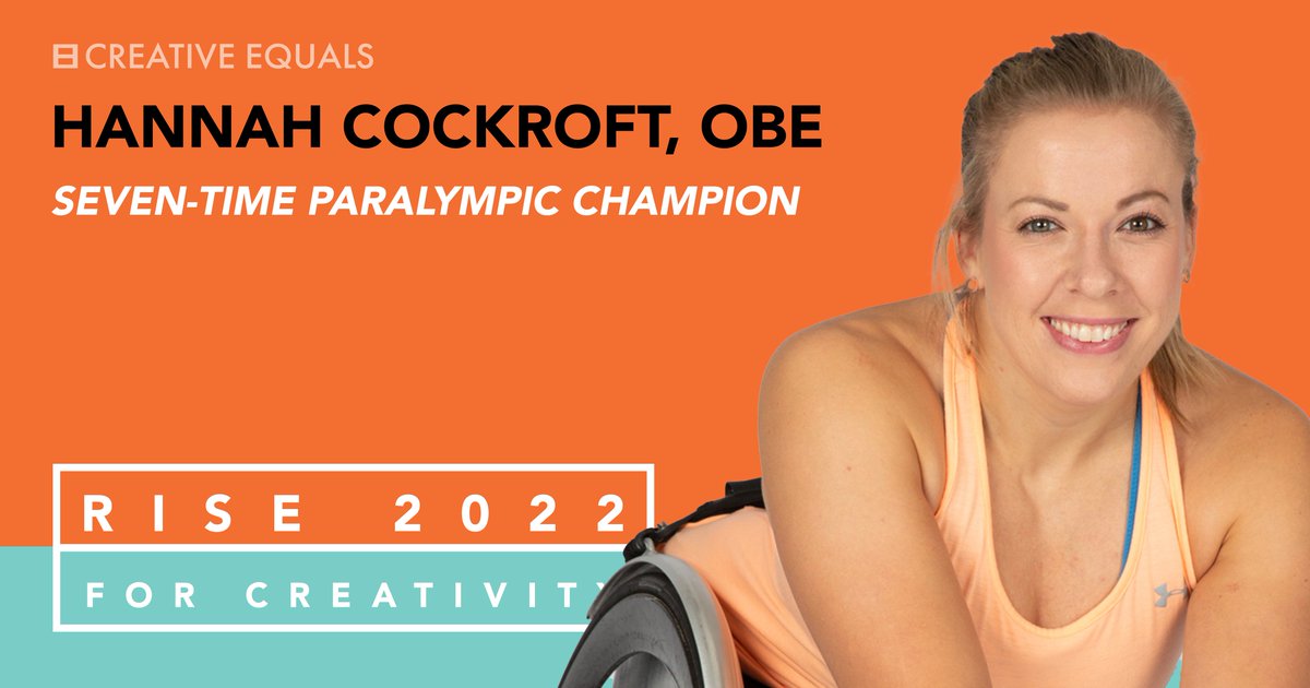 We can't wait to welcome seven-time Paralympic Champion Hannah Cockroft OBE @HCDream2012 to the #RISE2022 stage on 12 May. Come join us in real life to be energised, galvanized, and united for change.

Tickets and full speaker list below 👇
billetto.co.uk/e/rise-for-cre…