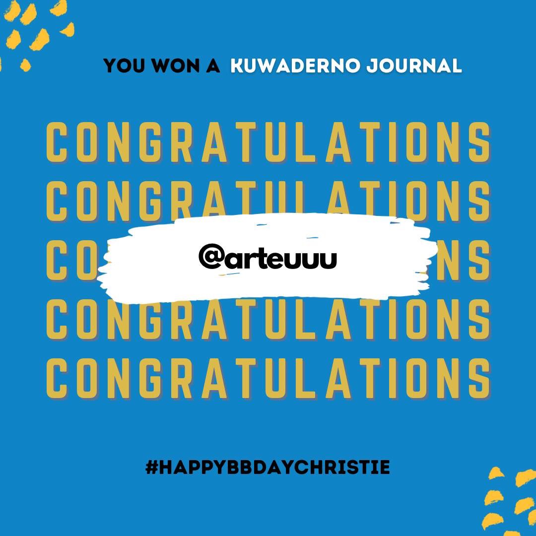 TinatangiGhorls's tweet photo. Congratulations to our #HappyBBDAYChristie Giveaway Winners!
@silent_liwanag
@arteuuu
@heheh_heheeee
Please wait for our DM to get details on how to claim your prize!
Thank you to all the participants and to our Bday Ghorl @bb_theKnight !!π₯³ππ https://t.co/5QroAjgIwO
