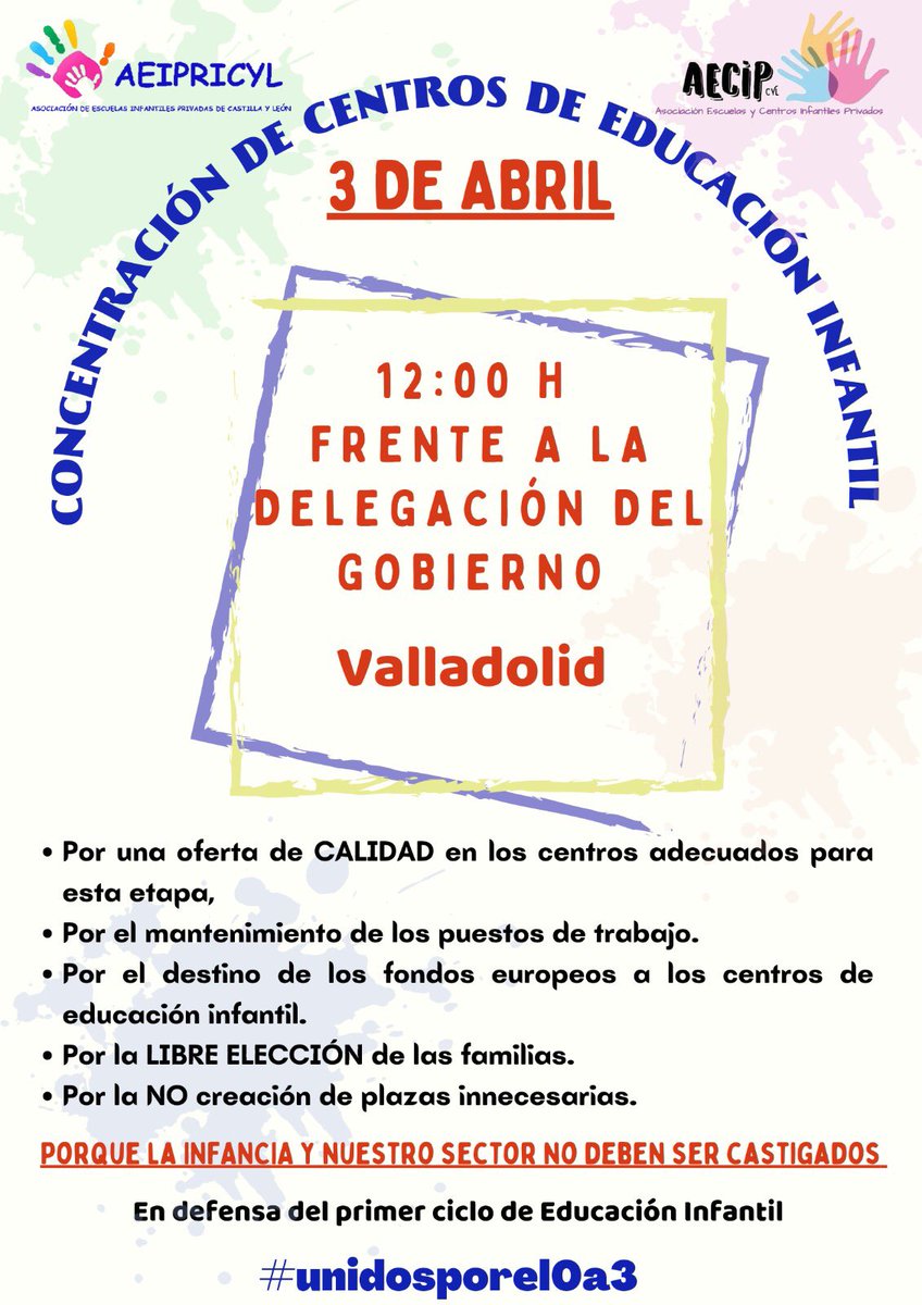 ameiwaece's tweet photo. Aprovechemos el descenso de la natalidad para bajar la ratio en el 3-6, que tanta falta hace, no para “meter más niños en el colegio” y perjudicar al 0-3 #unidosporel0a3 https://t.co/Ku7UfJrwGV