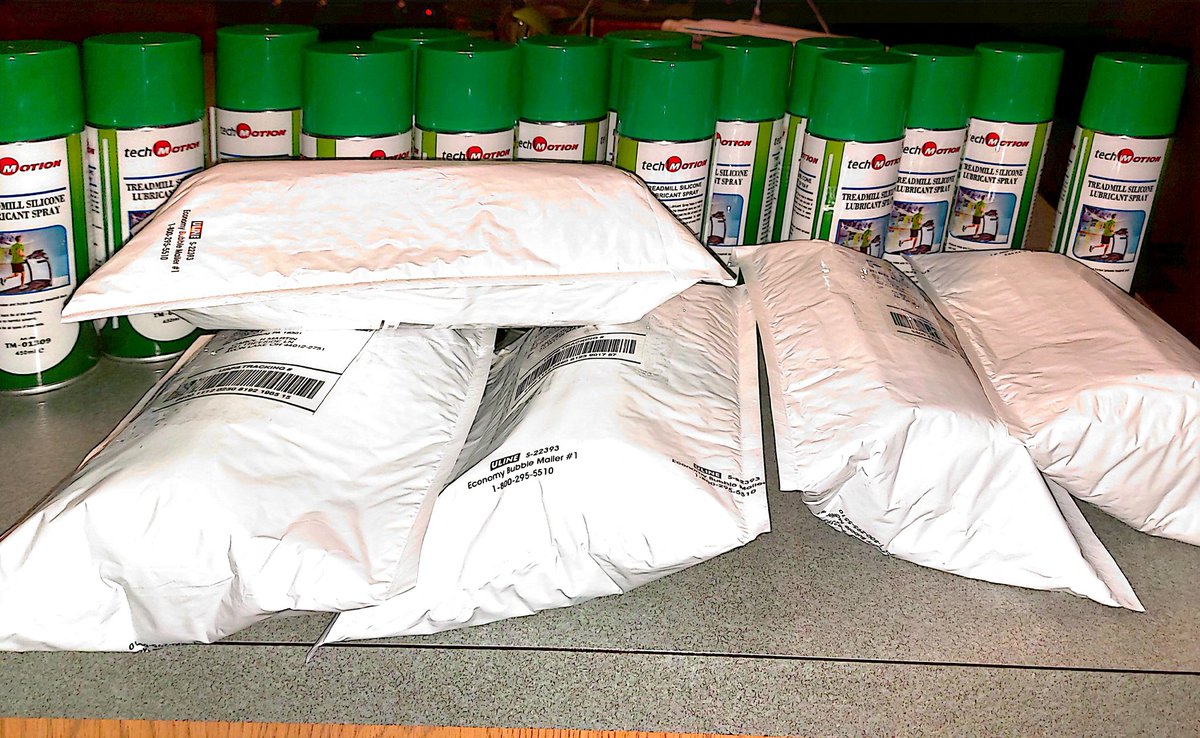 Treadmillrepair's tweet photo. Lube and ship. We're shipping your  #techmotionlubricant orders even on the weekends. #treadmilllube  #buyonamazon https://t.co/h64Hq61hzD