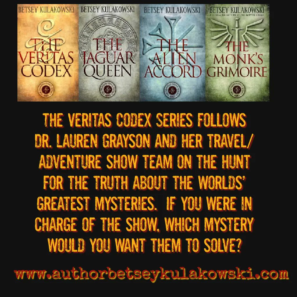 #TheVeritasCodexSeries team is seeking new #mysteries to solve; new #adventures to pursue. Which of the world’s #unexplainedmysteries would you like them to #investigate? 
#paranormal #supernatural #losttreasures #ancientmysteries #lostcivilizations #youdecide #bizarre #strange