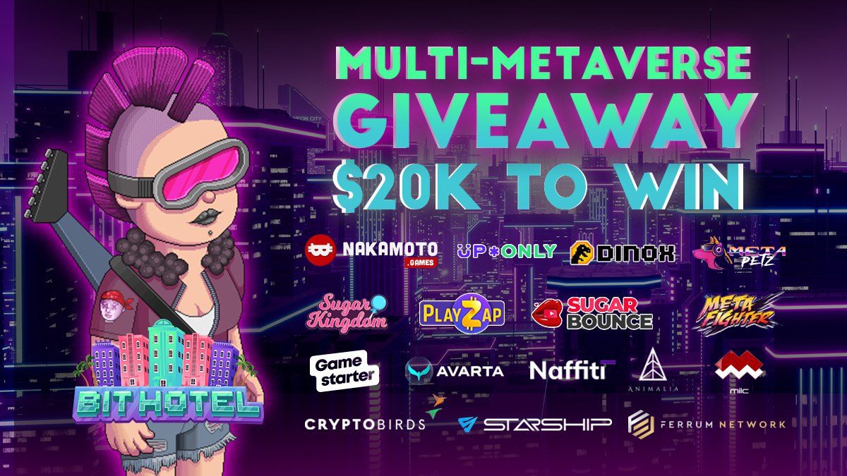 📣 The Biggest Multi-Metaverse Giveaway EVER! 📣
 
🤯We have partnered with 15+ Metaverse and Gamefi projects to Giveaway a Massive $20,000 worth of NFTs and Tokens!
 
To win:
Like ❤️+ Retweet this tweet 🔄
👇and enter into the gleam here:👇
bit.ly/multi-meta-giv…