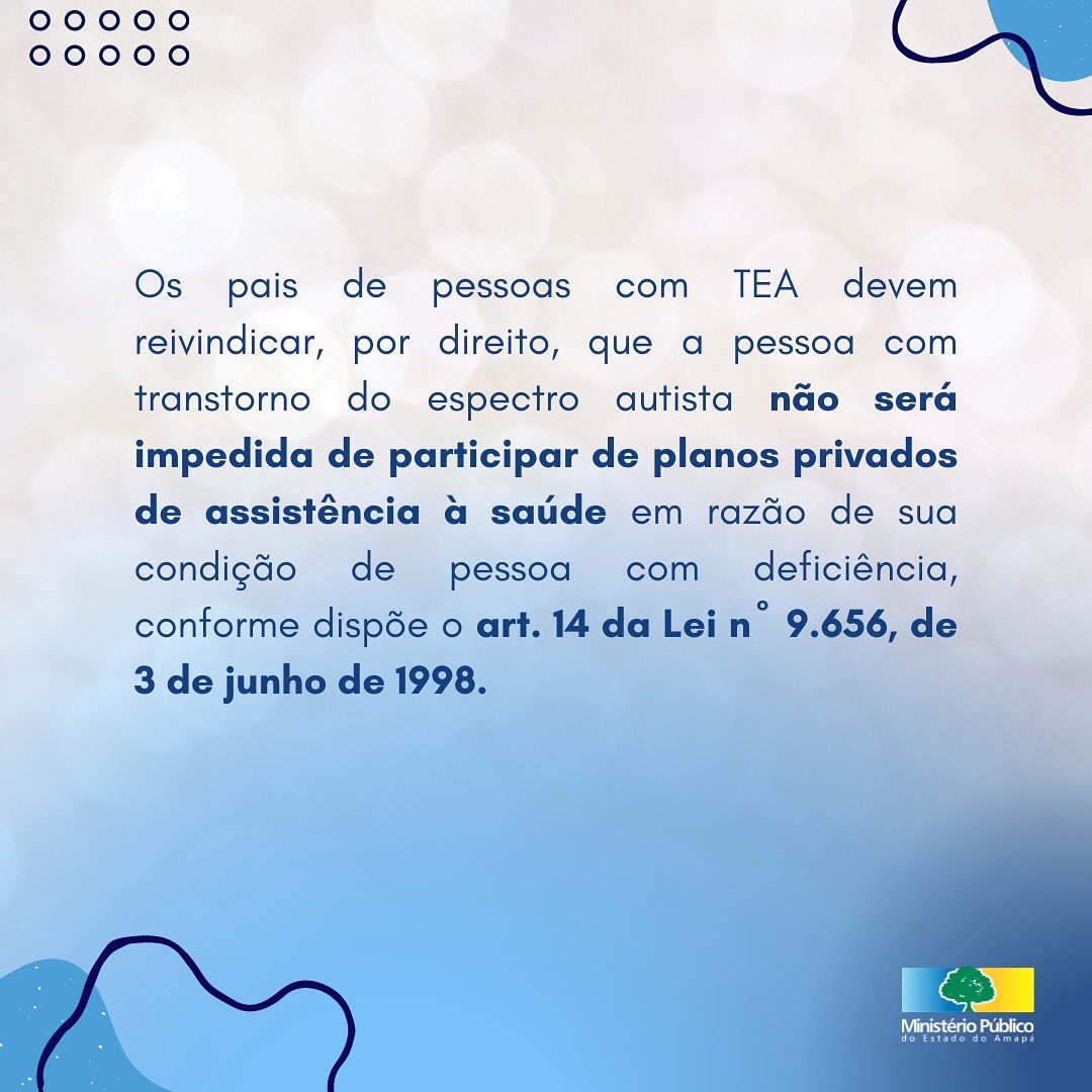 MP_AP's tweet image. Hoje é o dia da conscientização do Autismo e o Ministério Público do Amapá atua continuamente na fiscalização, para que pais e pessoas com TEA tenham seus direitos garantidos.