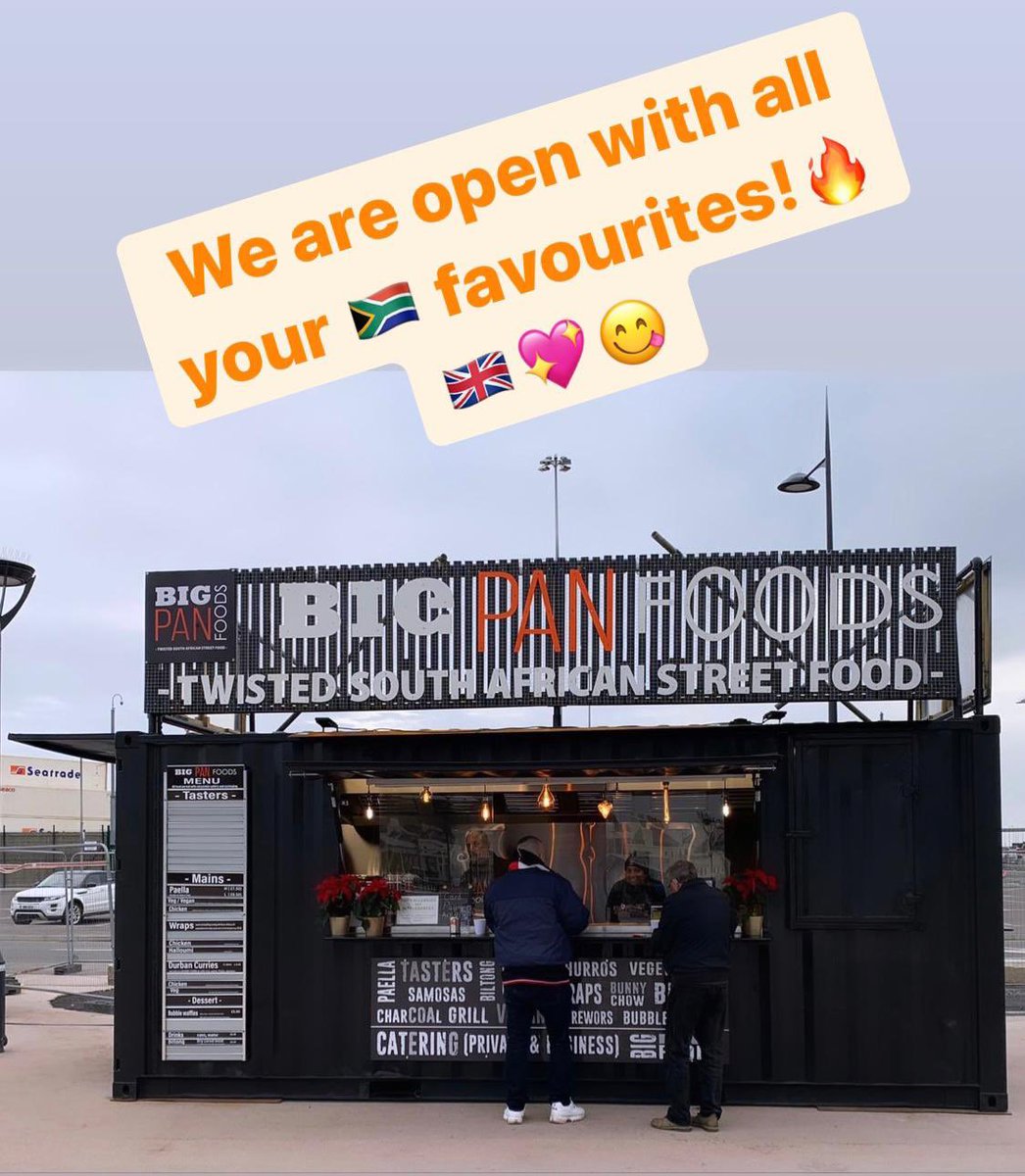 WE ARE OPEN! In case you’re wondering, we are open with all your 🇿🇦 favourites! So come on down for tantalising #DurbanCurries #BunnyChow #BoerieRolls #Samoosas #Wraps #Biltong #Droewors #PeppermintCrispTart #BubbleWaffles Go on u know u want to! #LocalisLekker 💖 BPF Crew🔥🇬🇧😋