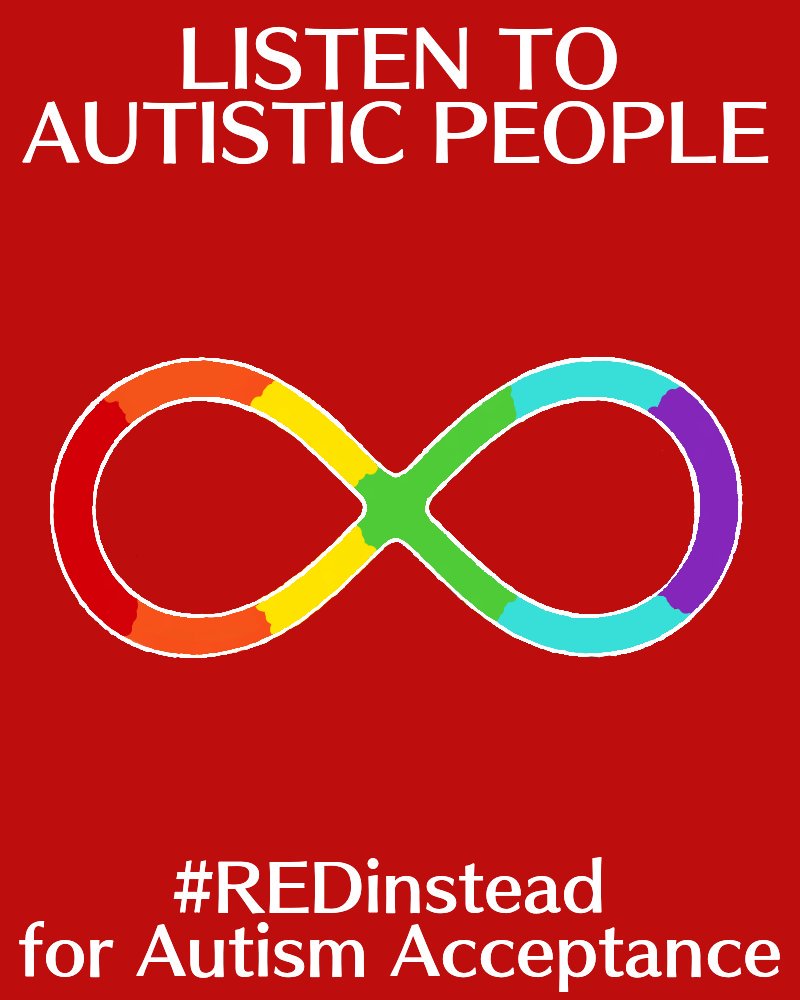 Today is World Autism Day and April is Autism Acceptance Month. Awareness is important, but we need Acceptance &amp; Inclusion. #RedInstead #AutismAcceptanceMonth