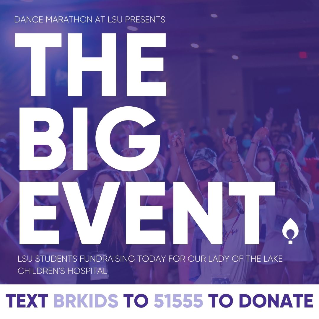 Today's the BIG day! It is the final day to contribute to the fundraising total of the academic year. Stay tuned for our total fundraising reveal at 10 PM 😎<a href="/ololhealth/">Our Lady of the Lake Health</a> <a href="/lsu/">LSU</a>
