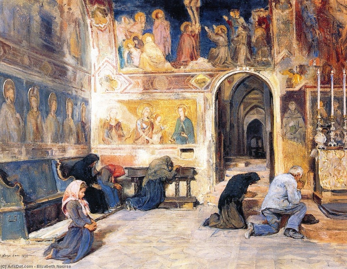 twistopherrobin's tweet photo. #Art #ElizabethNourse "The Church of St. Francis of Assisi" https://t.co/GaS9NkW2Wu