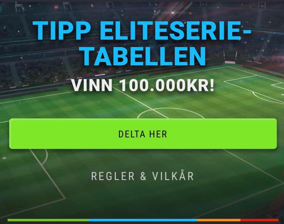 Eliteserien starter om få timer! Husk å levere ditt tabelltips⬇️

coolbet.com/no/tabelltipset