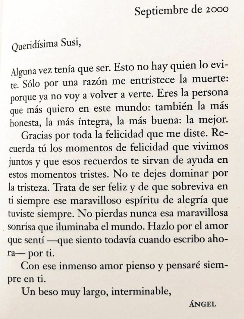 AlexaHache's tweet photo. Joder esta carta de Ángel González a su mujer 💔 https://t.co/su62uFEruX