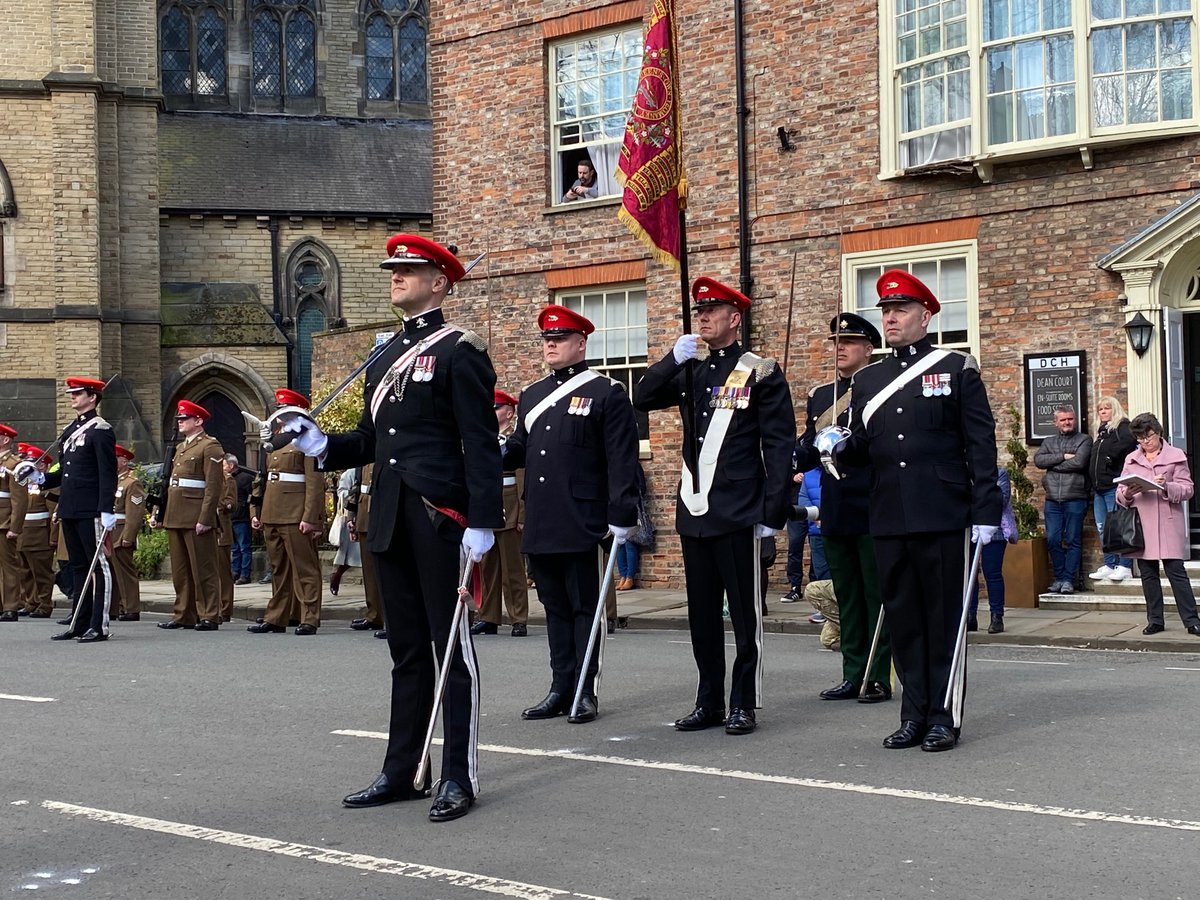 colonel_lisa's tweet photo. Fabulous parade today @TheQOY1 50th anniversary since formation and the sun is shining, a mighty relief!
@The_Black_Rats 
@LDLightCav 
@RFCAYH 
@nerfca https://t.co/yAXZD5YWap
