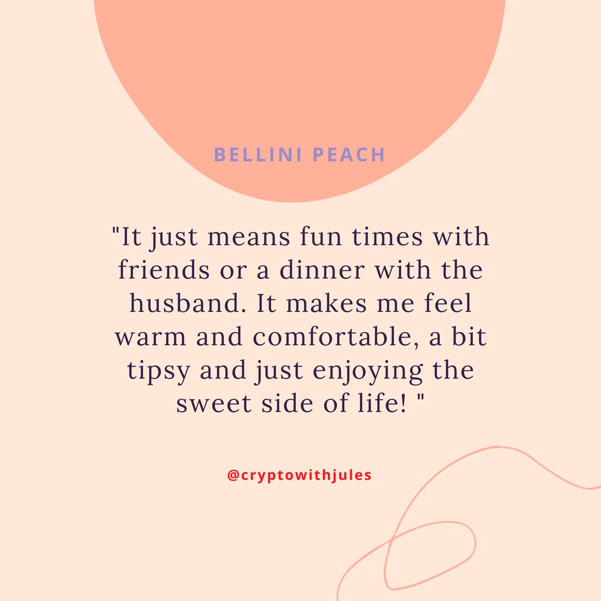 Our “palette of joy” is starting to get filled with your colourful contributions! Here’s <a href="/cryptowithjules/">juliadavids🖤</a> with her colour of joy and what it means to her. We think it’s just peachy! 🍑 Submit your colour of joy here: bit.ly/coloursofjoy #ArtMadeTogether
