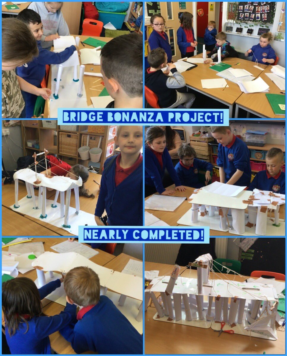 PPS_Eira's tweet photo. Our Bridge Bonanza Project is nearly over, so here are some shots of #DosbarthEira finalising their bridges before testing their strength next week! πͺ Will they be strong enough to hold a set of weights? Will they collapse? Find out next week β¦ π€ @Phip_Primary #phipstem https://t.co/7cbmkFO7Mb