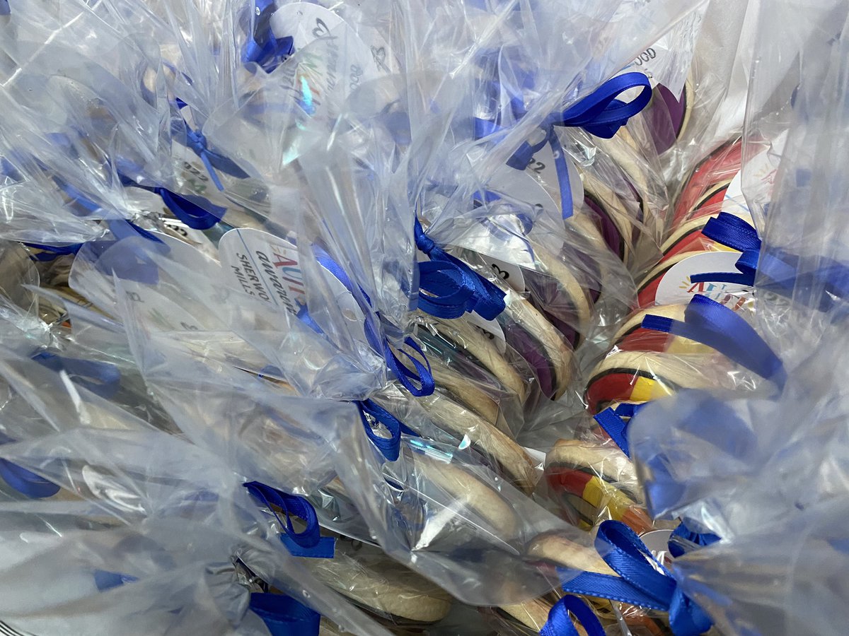 Acknowledging  #neurodiversity during Autism Awareness Day with our <a href="/sherwoodmillsps/">Sherwood Mills</a> team. Proceeds from all sales went to <a href="/ErinoakKids/">ErinoakKids</a>. Thank you to all who purchased rainbow infinity t-shirts, and cookies! #autism 🌈 ♾