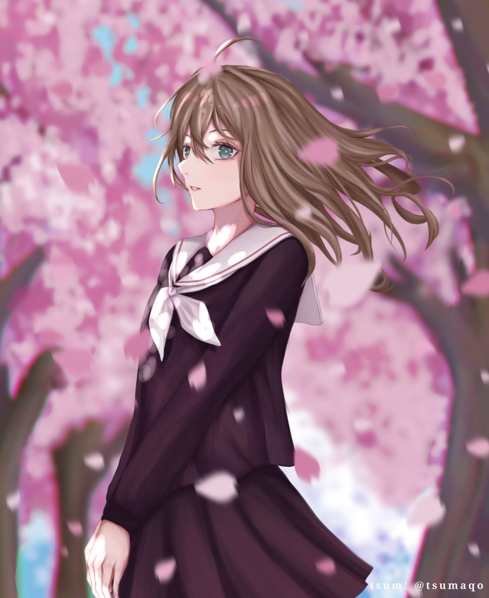 桜の下で
#イラスト #illustration #cherryblossom