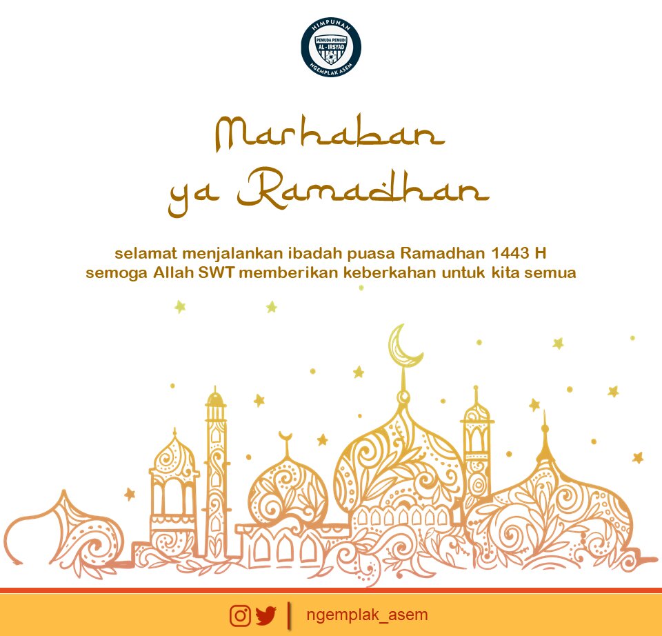 ngemplak_asem's tweet photo. Keluarga besar himpunan pemuda-pemudi Al-Irsyad, Ngemplak Asem mengucapkan Selamat Menjalankan Ibadah Puasa Ramadhan 1443 H.

#ramadhan #Ramadhan1443H https://t.co/CgvIi9ai6S