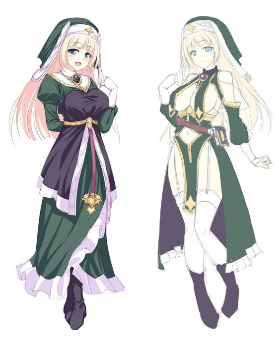 レアリティ上がると布面積が減る流行りをウチのシスターにも取り入れてみようと試しております(^ω^) 