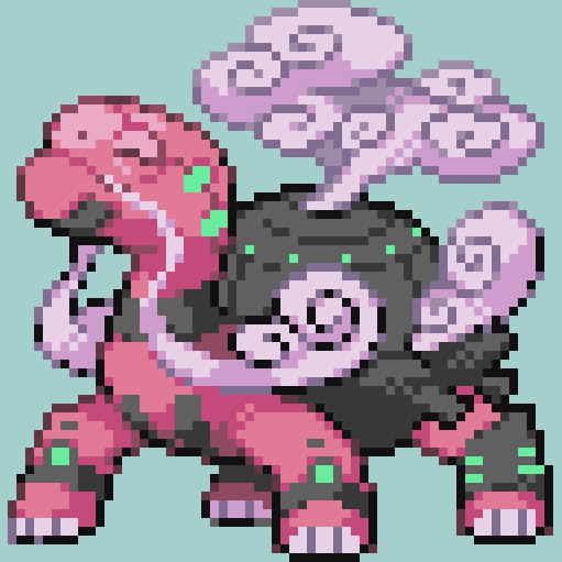 #fakemon #オリポケ
コータルス。
炎・エスパータイプ。 