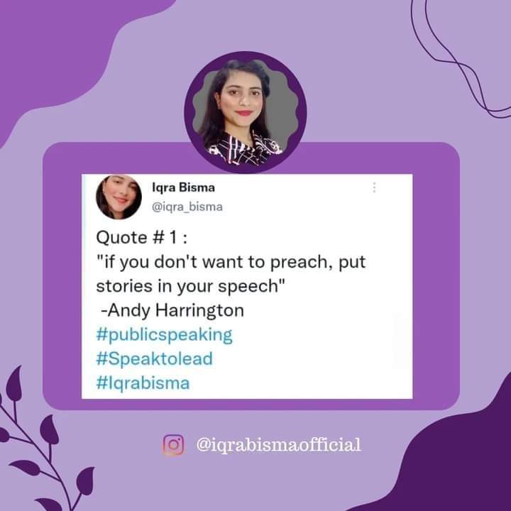 speak2Lead1's tweet photo. Quote # 1:
"if you don't want to preach, but stories in your speech"
-Andy Harrington
.
.
.
.
#quotes #speech #speaktolead #successtalks #andyharrington #story #publicspeaking #speaktolead #publicspeaking #speakwithconfidence #publicspeakingtraining #publicspeakingskills https://t.co/0POypOV5Gi