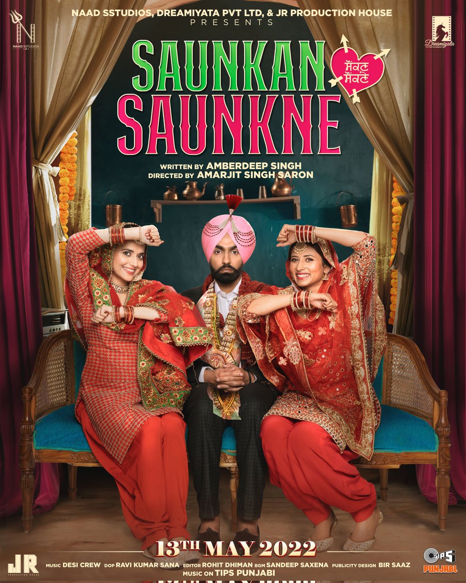 Sargun Mehta (@sargun_mehta) on Twitter photo Jodi ni teeodi 🤣 ek sau munda te 2 chanchal kudiya
TEASER OUT TOMORROW
3RD APRIL 2022.🧿
SAUNKAN SAUNKNE RELEASING WORLDWIDE ON 13TH MAY 2022
<a href="/AmmyVirk/">Ammy Virk</a> #nimratkhaira #amarjitsinghsaron #amberdeepsingh <a href="/_ravidubey/">Ravi Dubey</a>
<a href="/DesiCrewMusic/">Desi Crew</a>
<a href="/tipsofficial/">Tips Films & Music</a>
<a href="/kumartaurani/">Kumar Taurani</a>
<a href="/TipsRegional/">Tips Regional</a> Jodi ni teeodi 🤣 ek sau munda te 2 chanchal kudiya
TEASER OUT TOMORROW
3RD APRIL 2022.🧿
SAUNKAN SAUNKNE RELEASING WORLDWIDE ON 13TH MAY 2022
<a href="/AmmyVirk/">Ammy Virk</a> #nimratkhaira #amarjitsinghsaron #amberdeepsingh <a href="/_ravidubey/">Ravi Dubey</a>
<a href="/DesiCrewMusic/">Desi Crew</a>
<a href="/tipsofficial/">Tips Films & Music</a>
<a href="/kumartaurani/">Kumar Taurani</a>
<a href="/TipsRegional/">Tips Regional</a>