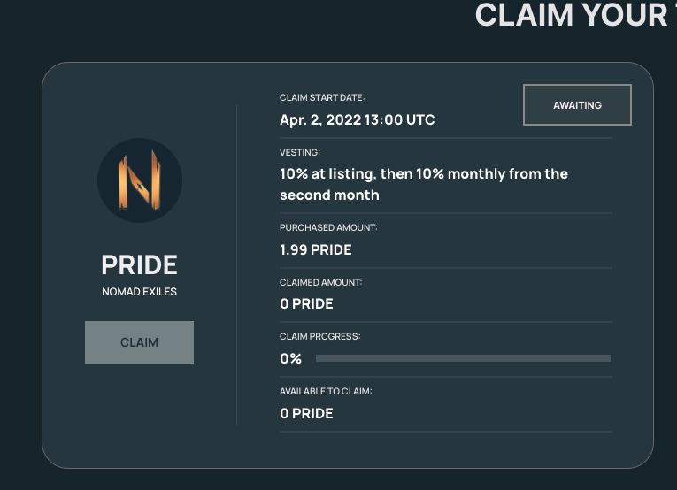 iotexPad's tweet photo. CLAIMING PORTAL IS NOW LIVE🚀 

For FUTURE projects including mstation will be claimed via our portal ‼️

CLAIMING OF @NomadExiles will occur on our platform at 1PM UTC #bsc  

🔗 Link to Claiming Portal : https://t.co/XVCMWrzyqf https://t.co/FXlrvzhkMJ
