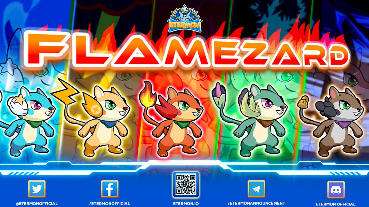 🦎 𝐅𝐋𝐀𝐌𝐄𝐙𝐀𝐑𝐃 - 𝐓𝐇𝐄 𝐋𝐀𝐕𝐀 𝐋𝐈𝐙𝐀𝐑𝐃 🦎

🏵️ Today, we would like to introduce a new Eter. It is the 𝐅𝐥𝐚𝐦𝐞𝐳𝐚𝐫𝐝 - the lava lizard that Living at the foot of the Radius volcano, the Flamezards are loyal servants of the Windora Dragon race.