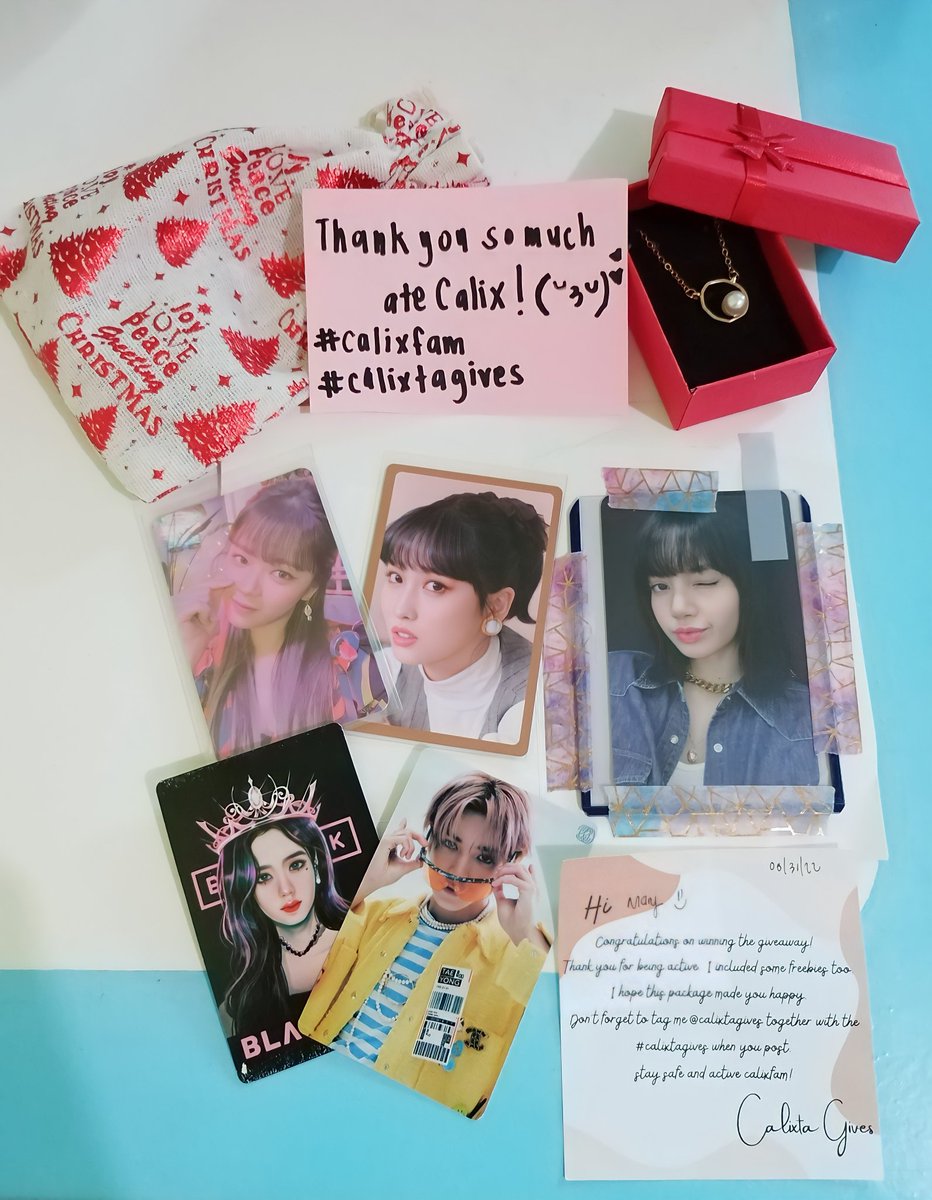 meowdcrz's tweet photo. *·˚ ༘ ➳〔 #calixtagives ; @calixtagives 〕 ࿐ ࿔*:🖇 

꒰ Surprise gift ꒱ 

♡ WAaAahhh grabeee I didn't expect this much, sobrang nakaka-overwhelm!! ಥ⌣ಥ❤ The package made me so happy today.  I rlly love and appreciate everything ate! I will still &amp; always be your active hihi😚 https://t.co/M5TPH947oE