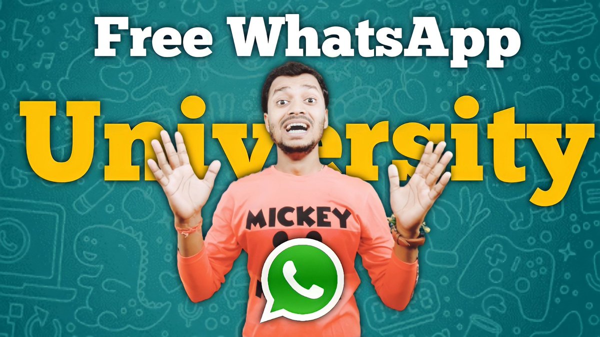 BalramKumar_'s tweet photo. Free WhatsApp University Launched #WhatsApp #aRaTech https://t.co/GEkF37nhj1