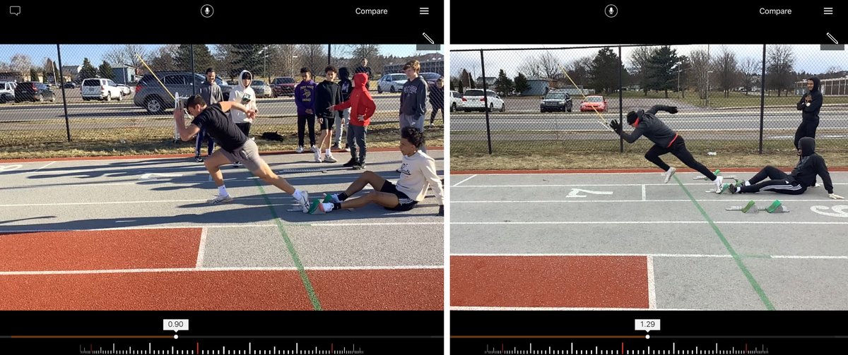 Another reason why I love coaching track and field is the progress you can see in the athletes throughout the season!  This is Connor Kundrat (Jr/Sprints) from the first week of the season to yesterday.  The angles have really improved over a few weeks of work.