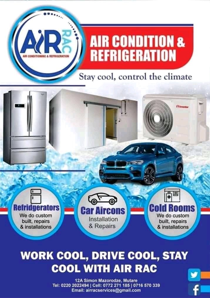 dig_maz's tweet image. 🥶AIR RAC 🥶
Get in touch for all your Air Conditioning &amp;amp; Refrigeration system. We do Custom Built, Repairs &amp;amp; Installations for Refrigerators, Car Aircon &amp;amp; Cold Rooms.
Call us on 0772 271 185 / 0716 570 339
#WorkCool #DriveCool #StayCool
#luckymazdigitalinc 
#WeAdvertiseForYou