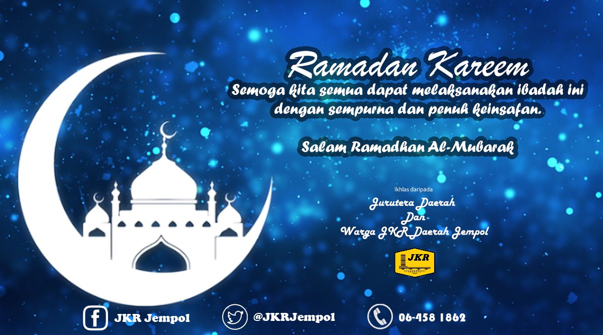 SALAM RAMADHAN 1443H

Selamat Menyambut Ramadhan Al-Mubarak 1443H/ 2022 dan Selamat Menunaikan Ibadah Berpuasa kepada semua rakyat Malaysia yang beragama Islam.

Ikhlas dari Warga Kerja JKR Jempol.

#jasakepadarakyat
#ramadhan