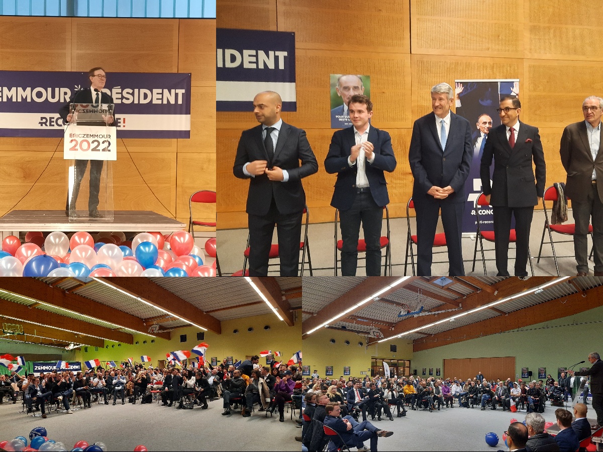 📣 350 personnes au meeting de @Reconquete93 et @93Generationz  au Raincy avec @PhdeVilliers, @JeanMessia_Off, @stanislasrig, @VijayMonany, @valente555, @SallePm 
Pour que la France 🇫🇷 reste la France !
#ZemmourPresident #LeRaincy