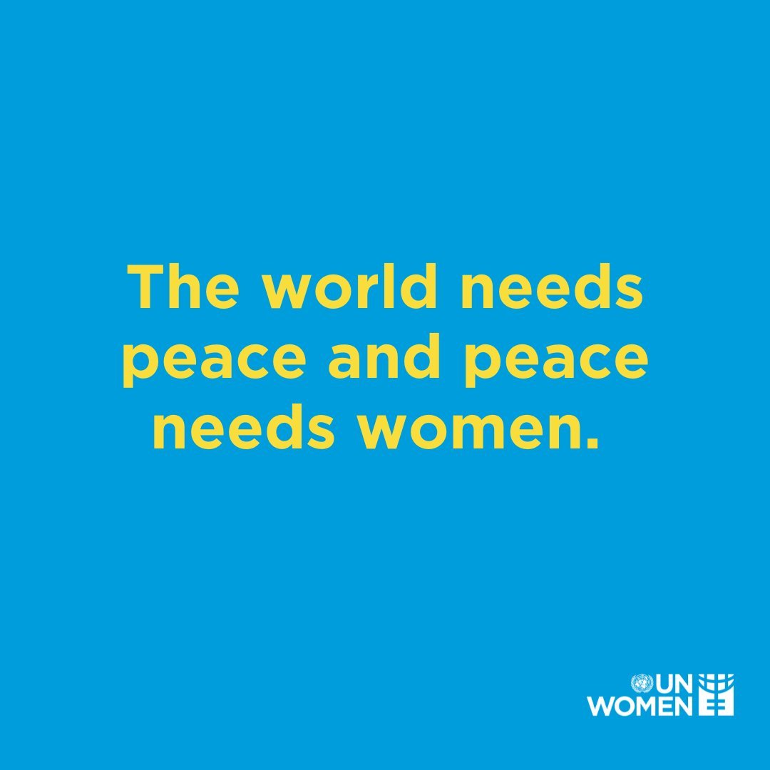 The <a href="/UN/">United Nations</a> works every day to support the participation &amp; leadership of women at every stage of building &amp; maintaining peace.

This is not only a matter of justice.

Women’s equal leadership and participation are vital to create peaceful, resilient communities &amp; societies.