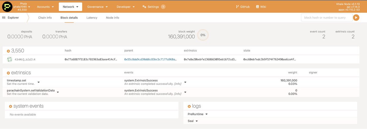 Phala's genesis block was launched on <a href="/Polkadot/">Polkadot</a> parachain on 04/01 at 20:35:24 UTC! 🎉