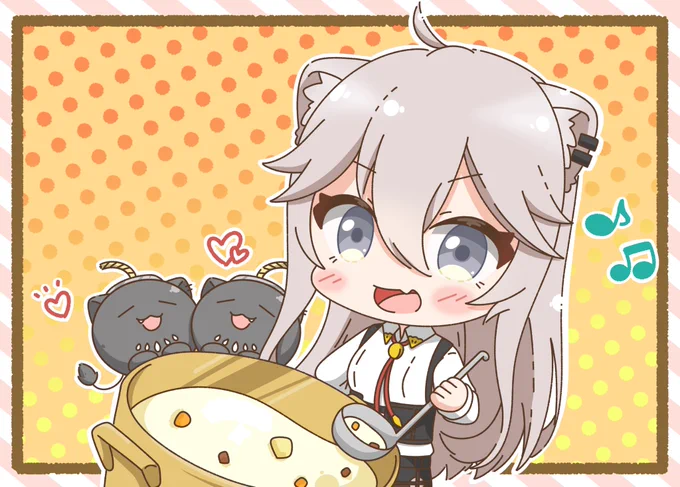 シチューをたくさん作るししろん🍽
#ししらーと 