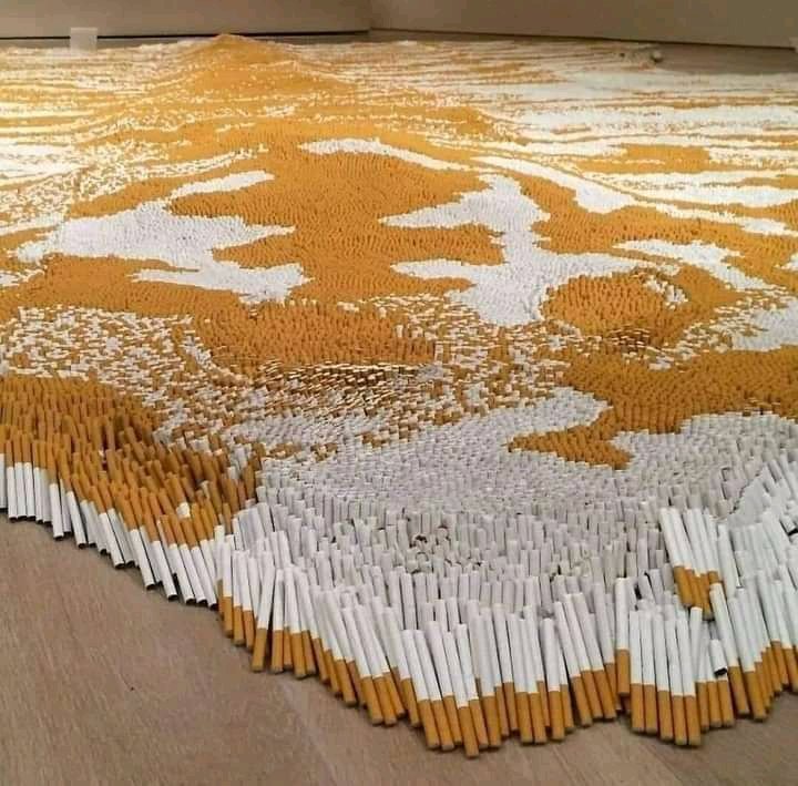KuuleJockus's tweet photo. I never believed that death is around us not until I saw this carpet of cigarette https://t.co/K82BxBGTEm