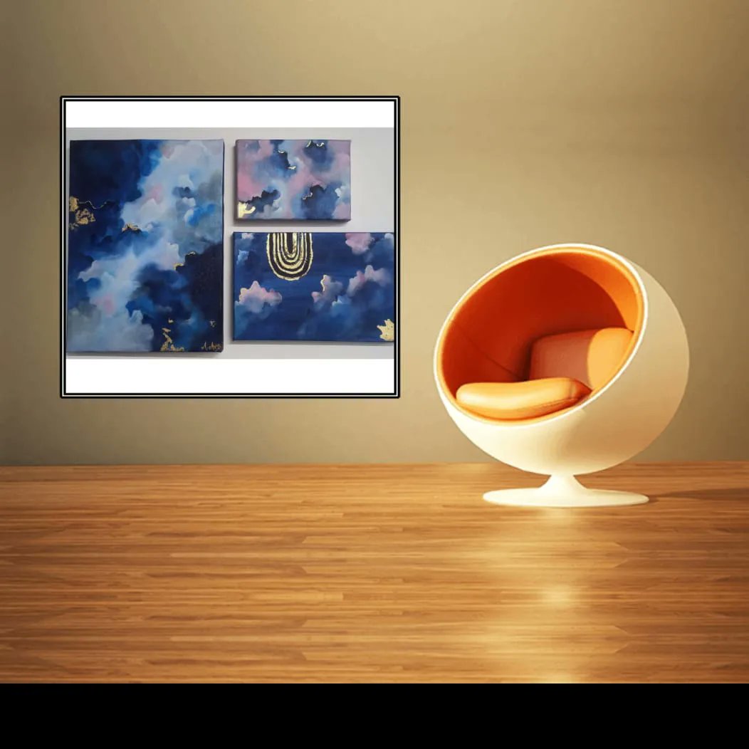 avikoart's tweet photo. Heavenly Clouds

Piece 1 - 17"X23"
Piece 2 - 18"X12"
Piece 3 - 12.5"X9"
 
Rs 5500/-
 #avikoart #pune #jodhpur #acrylic #abstract #nature #rubber #clouds #decor #interior #women #artist #indian  #windmill #creative #artforsale #goldleaf #artsy #handmade #colours #fyp #galleryart https://t.co/Pl7XjSbGLM