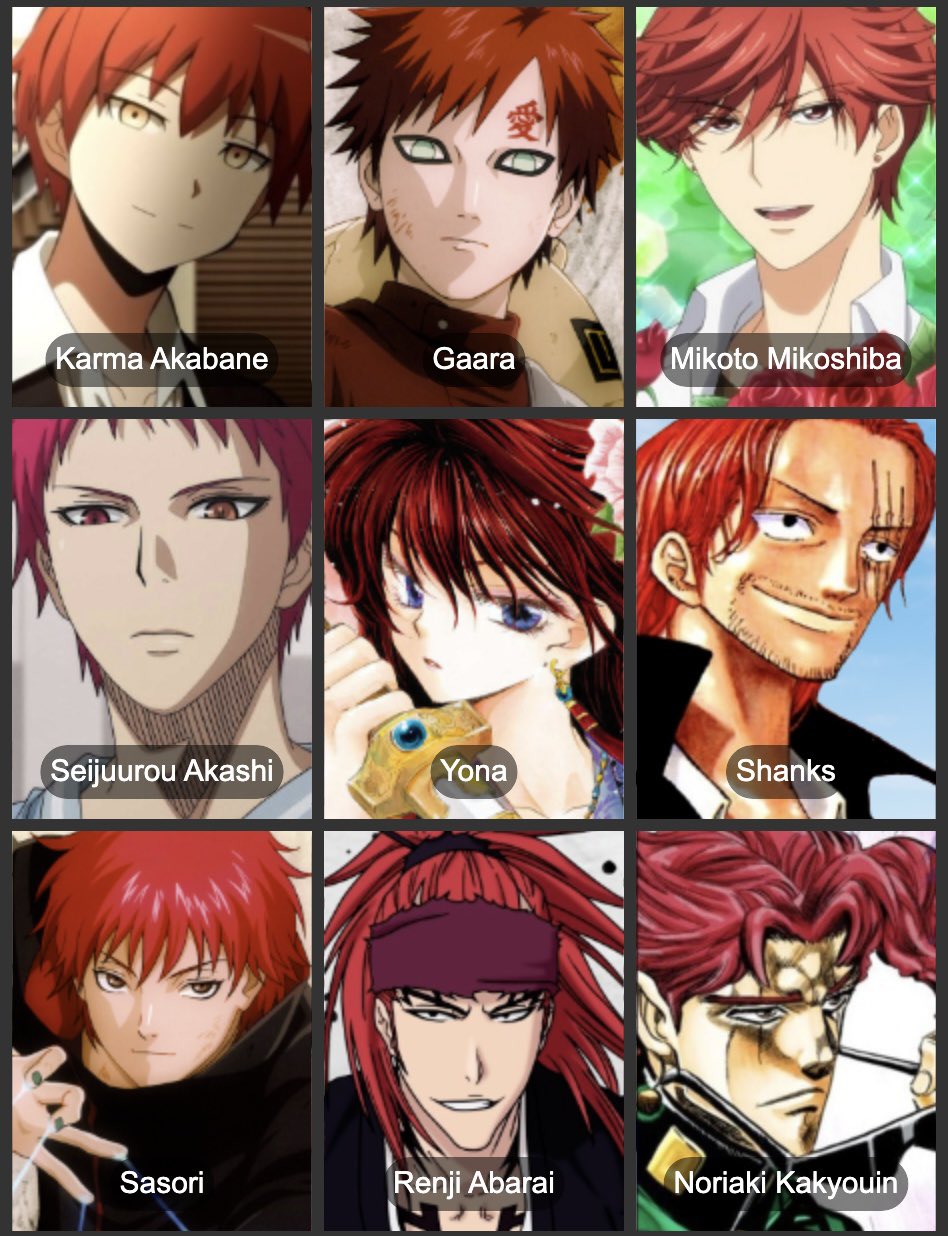 40 Hottest Anime Boys with Red Hair to Inspire  HairstyleCamp