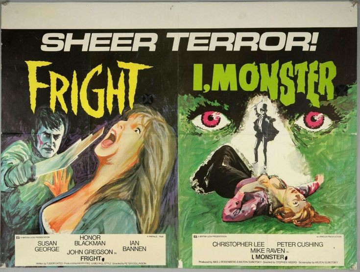 TheFilmFair's tweet photo. UK double-bill cinema poster for #Fright (1971 - Dir. #PeterCollinson) &amp; #IMonster (1971 - Dir. #StephenWeeks) https://t.co/FF3plnMEEl