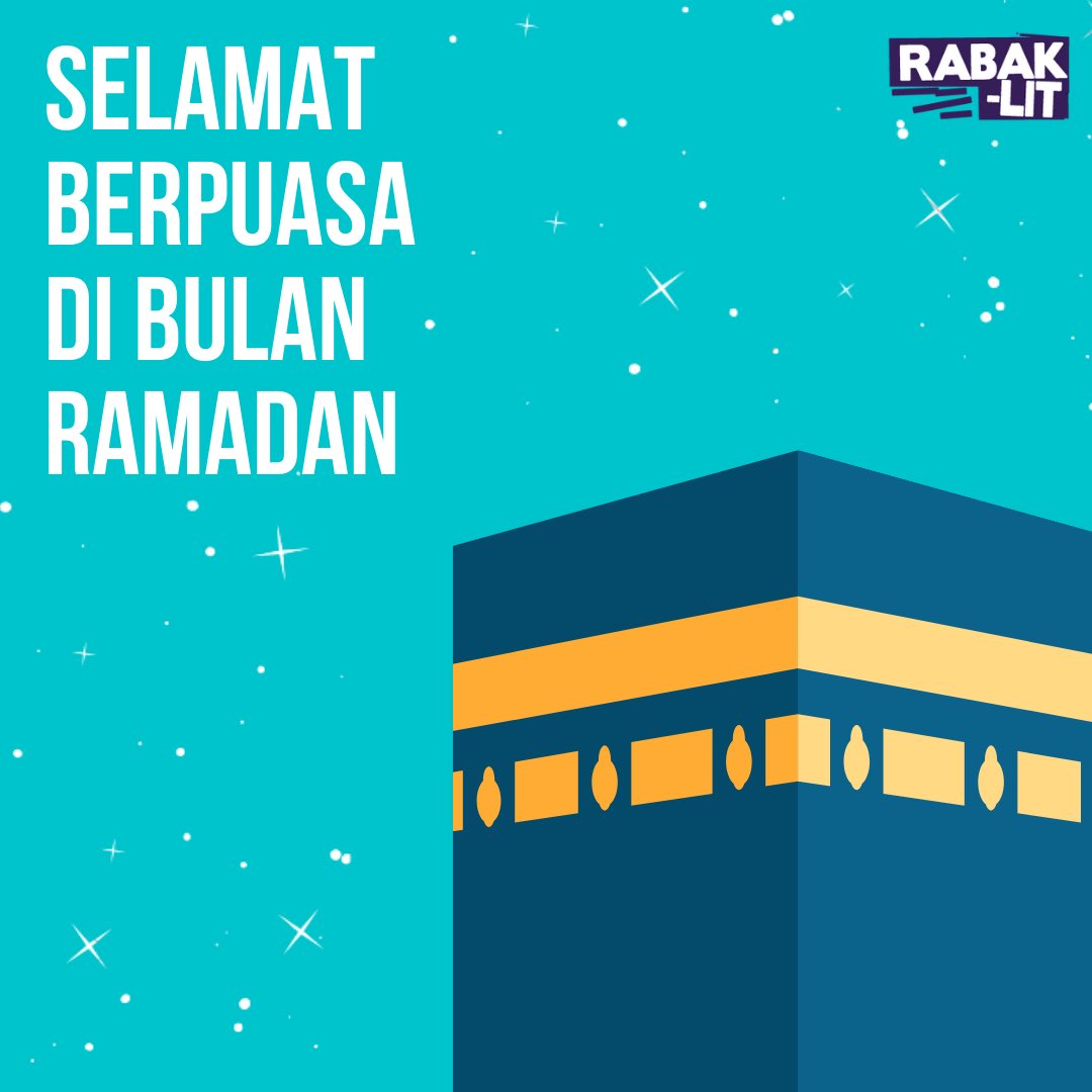rabaklit's tweet photo. Selamat Menyambut Bulan Ramadan Al Mubarak 🌙
Selamat menunaikan ibadah puasa kepada semua pembaca-pembaca buku Rabak-Lit 🤘🏻
#RabakLit
#BukuTakMati https://t.co/ohFmsSFST9
