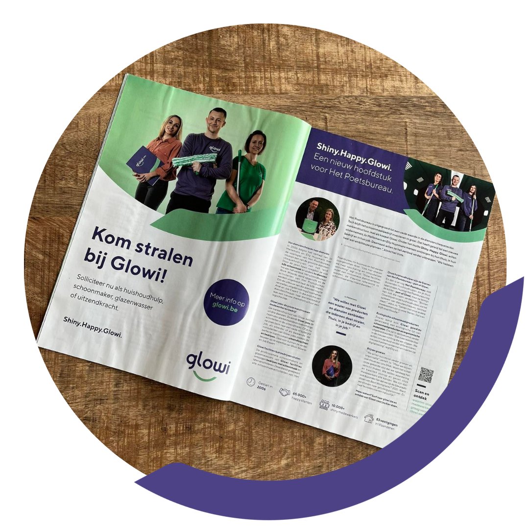 Dit weekend kan je ons verhaal lezen in Billie, het magazine van <a href="/hbvl/">HBvL</a>, <a href="/Nieuwsblad_be/">Nieuwsblad.be</a> en <a href="/gva/">Gazet van Antwerpen</a>. Heb jij ons gespot? 👀

#shinyhappyglowi