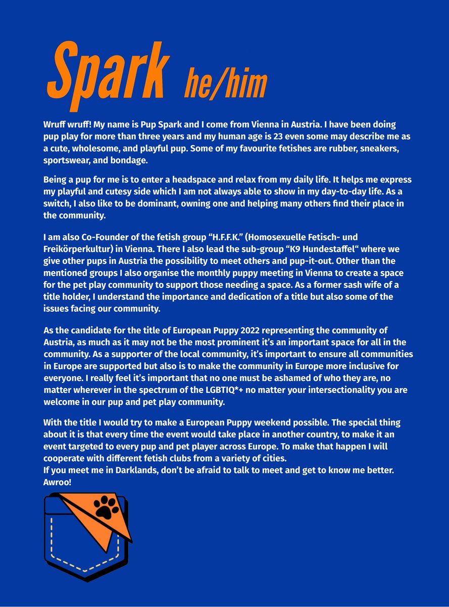 Introducing the candidates for EPAHC 2022

Spark <a href="/PuppySpark1/">Pup Spark ⚡</a> 
representing Austria &amp; Bosnia-Herzegovina 🇦🇹🇧🇦 

Vote for your favourite at the end of the thread!