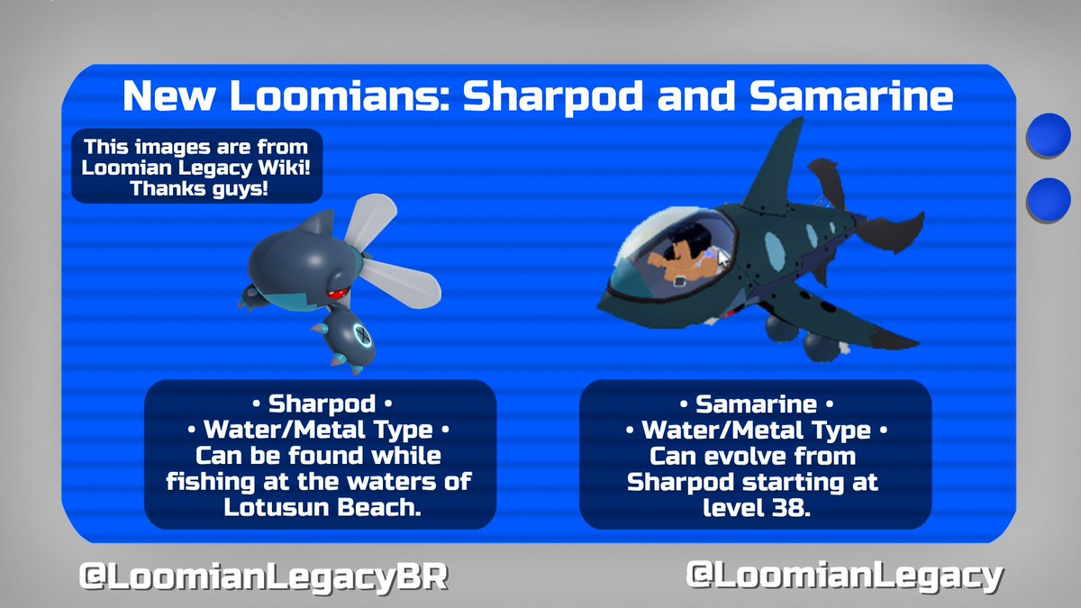 Loomian Legacy on X: 🦈🚁 Sharpod 🦈✈️ Sumarine  /  X