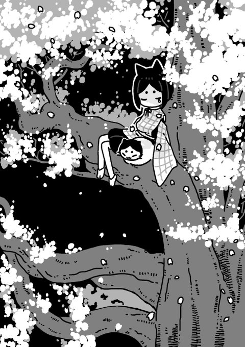 桜とねこ神さま 