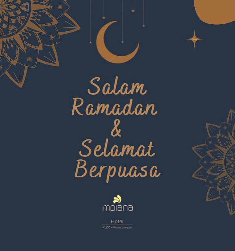Impiana KLCC Hotel wishes a Salam Ramadan & Selamat Berpuasa to all celebrating. May the holy month bring joy, prosperity and peace in your life. 

Best wishes,

The Management
Impiana KLCC Hotel
#impianaklcc #impianaklcchotel #kualalumpurhotel #ramadan