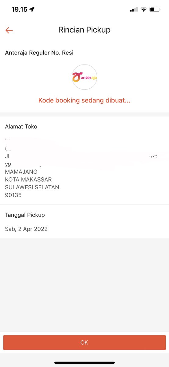 darwwan's tweet photo. @anteraja_id Parah sih ini dari siang nunggu gak keluar2 kode bookingnya jadi pesanan hari ini gak di jemput  sama kurir dong? @ShopeeCare @ShopeeID https://t.co/hsFbfaOalG
