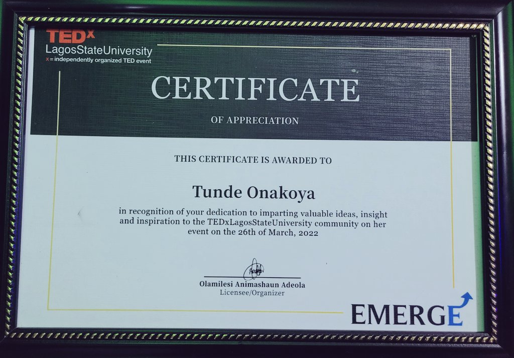 Tunde_OD's tweet photo. Back in 2011, I gained admission into Lagos state University to study medicine and surgery, but it was the same year they increased the tuition from 25k to 250k. Had to forfeit as my parents could not afford it.

Today, I'm a @TEDx speaker at the same university 😊. https://t.co/SM0Ur2z3Rv