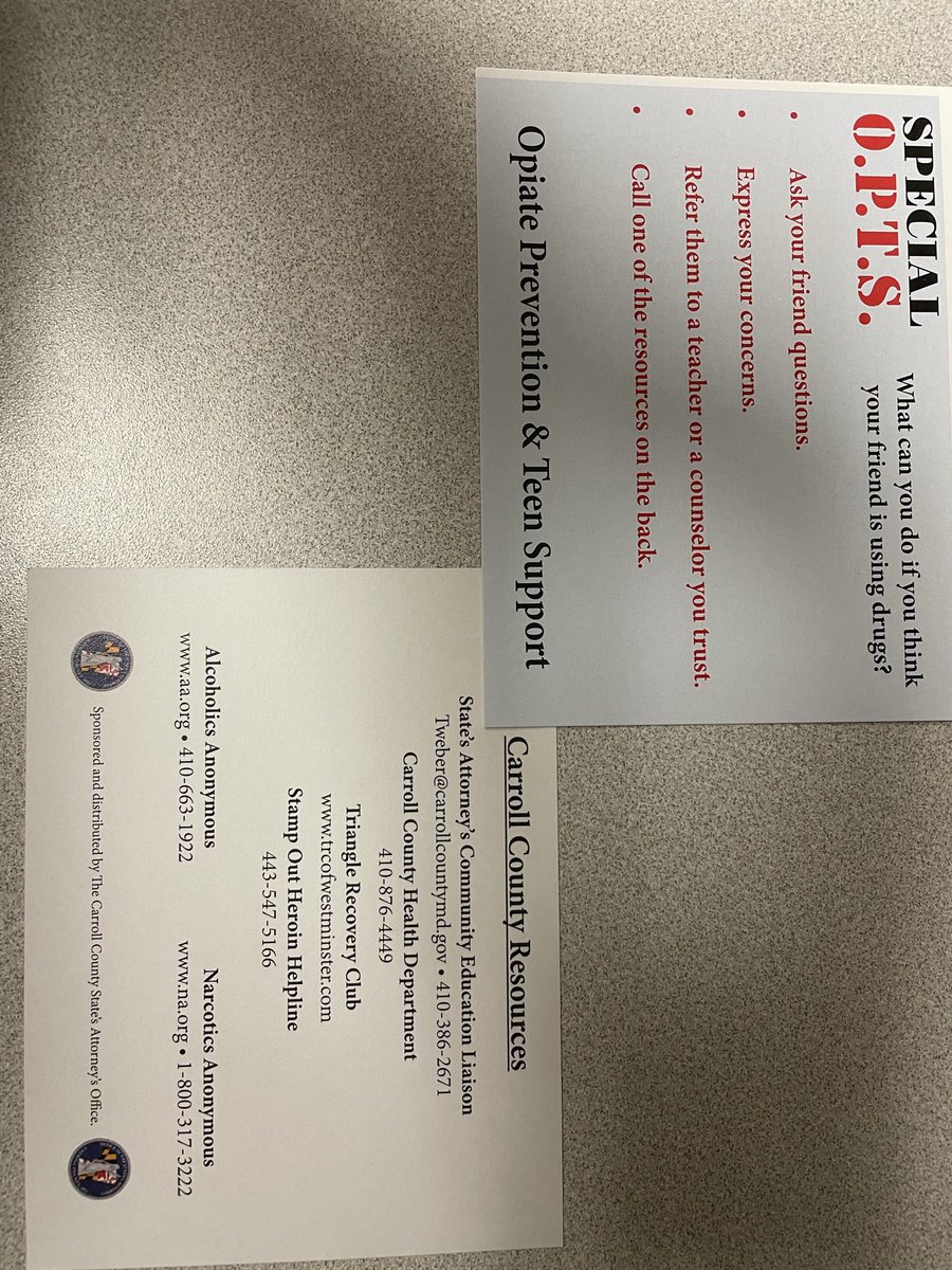 CCPS Health PE (@ccps_hpe) on Twitter photo Thursday was a great visit w/ seniors <a href="/CCPS_MVHS/">Manchester Valley HS</a> sharing personal truths about Opiate Prevention & Teen Support. The collaboration w/State’s Attorney’s Office helps provide impactful assemblies. <a href="/CCPSk12/">Carroll County PS</a> #TogetherItsPossible #SpecialOPTS Thursday was a great visit w/ seniors <a href="/CCPS_MVHS/">Manchester Valley HS</a> sharing personal truths about Opiate Prevention & Teen Support. The collaboration w/State’s Attorney’s Office helps provide impactful assemblies. <a href="/CCPSk12/">Carroll County PS</a> #TogetherItsPossible #SpecialOPTS