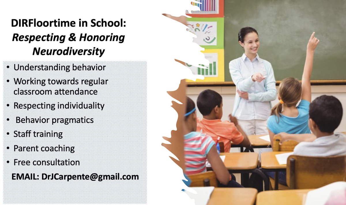 DrJohnMTBC's tweet photo. Are you a #school administrator, #teacher or #Parents interested in bringing in a #Neurodivergent friendly way of working with #Students ?
#DIRFloortime is a way of working w/people of all abilities while respecting and honoring differences to promote individuality https://t.co/L0FsbGk3e4