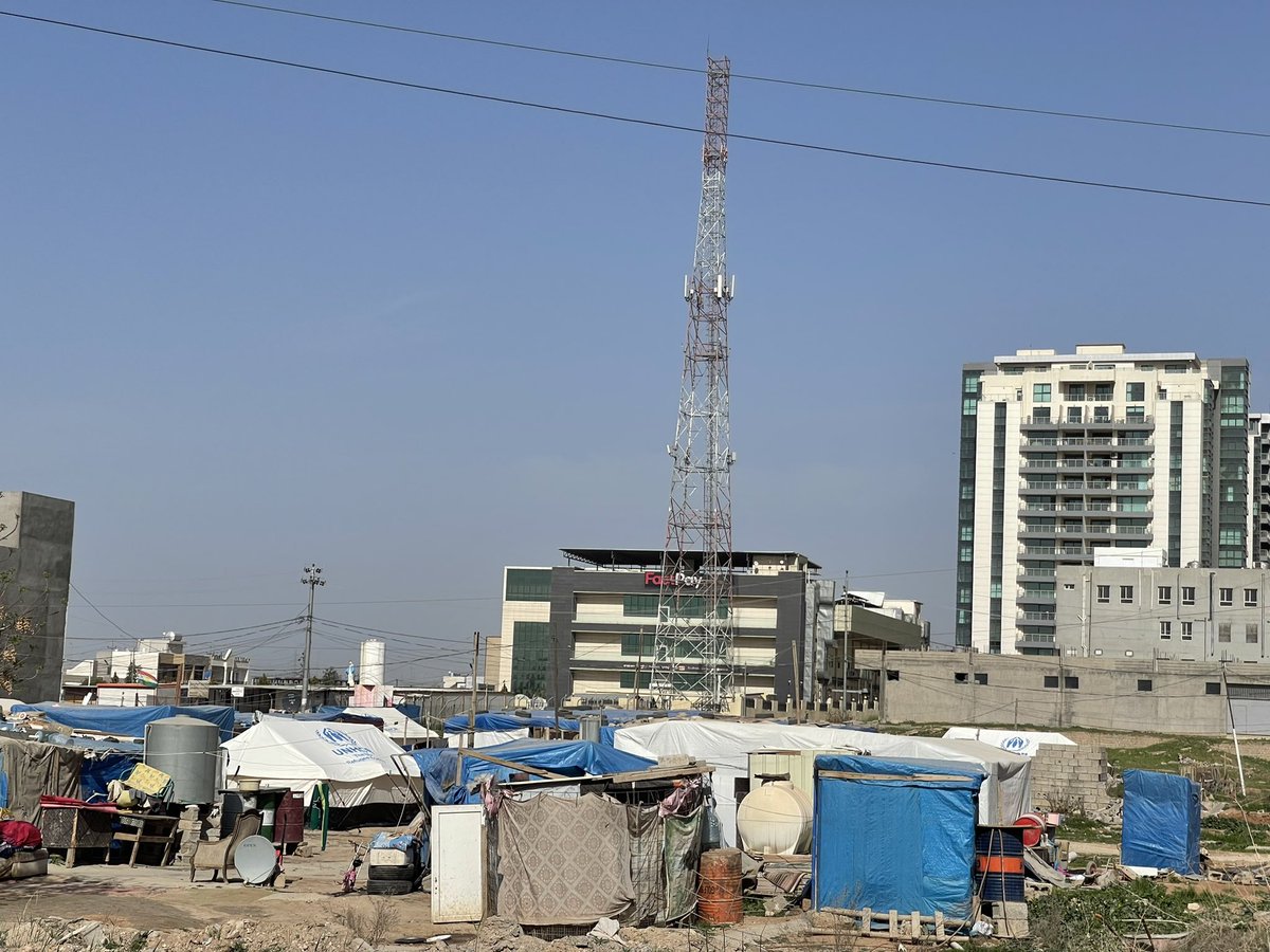 So sad to see a small #yazidi camp in the middle of #ainkawa in #Erbil. Summer is almost here it is going to be very hot for them I wish my #Muslim friends help them in #Ramadan.